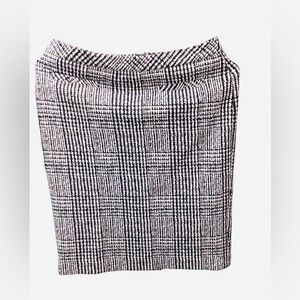 Talbots Black and White Checkered Pencil Skirt